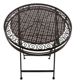 Bezaubernde Sitzgarnitur Santos aus Metall klappbar 4-tlg. - Gartenmöbel Sitzgarnitur